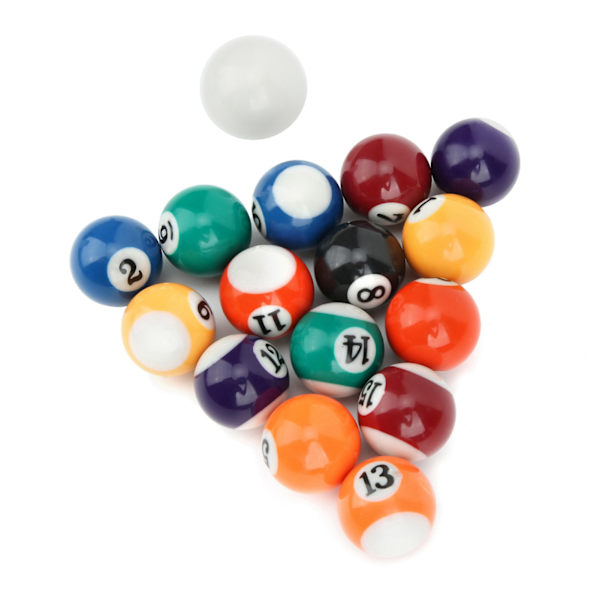 16 STK 32MM Miljøvenlig Resin Mini Børne Billardbold Legetøj Poolbord tilbehør