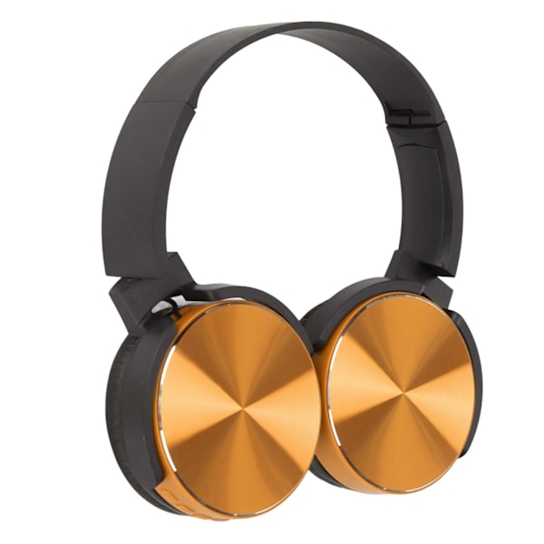 450BT Bluetooth-hodesett Subwoofer Justerbart Multifunksjonelt Trådløst Kort Spillhodesett for Spill Gull