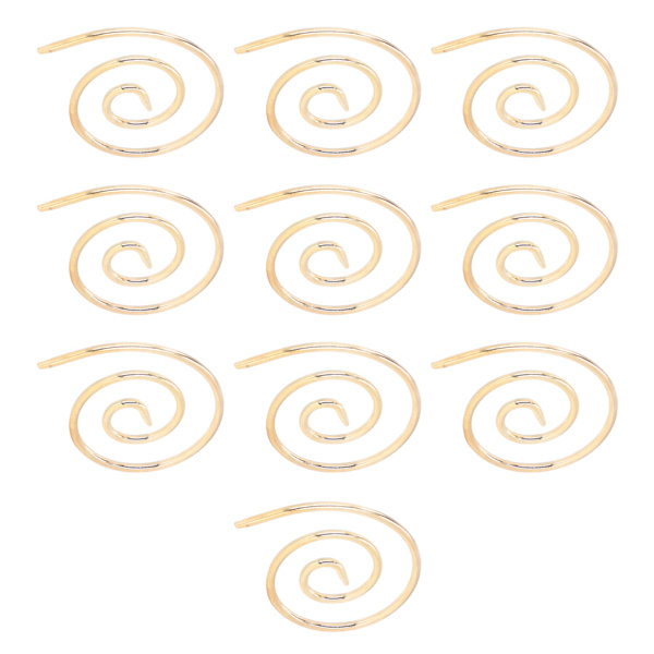 10 stk. spiral strikkepinde i rustfrit stål, praktisk rund sjalnål, syværktøj til klædetrøje, guld