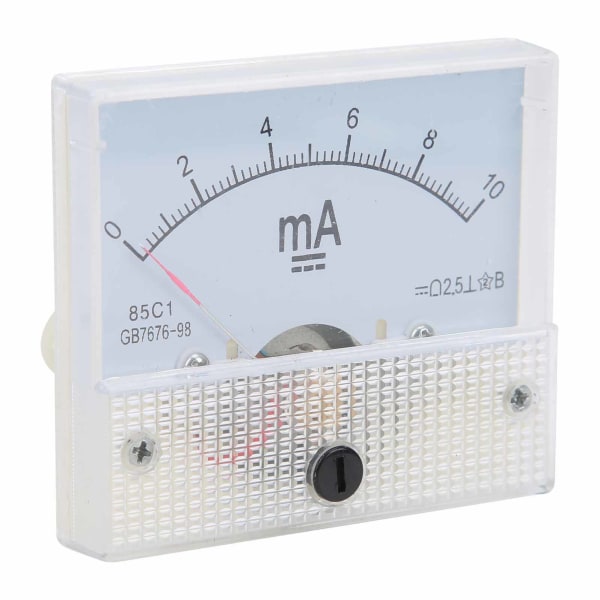 85C1 DC 0-10MA Pointer Amperemeter Hoved Ampere Meter Panel Strømmåleinstrument