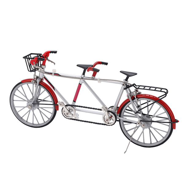 Tandem Mini Cykelmodell Hög Simulering Utsökta Detaljer Legering Cykelmodell för Hemmakontor Skrivbordsdekorationer Gåvor