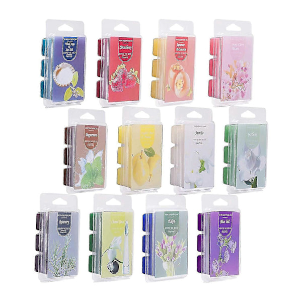 12-pack Doftvax Smältor Vaxkuber, Doftvax Smältor, Sojavax Smältor kompatibla med Värmare, Vaxkuber, Ba