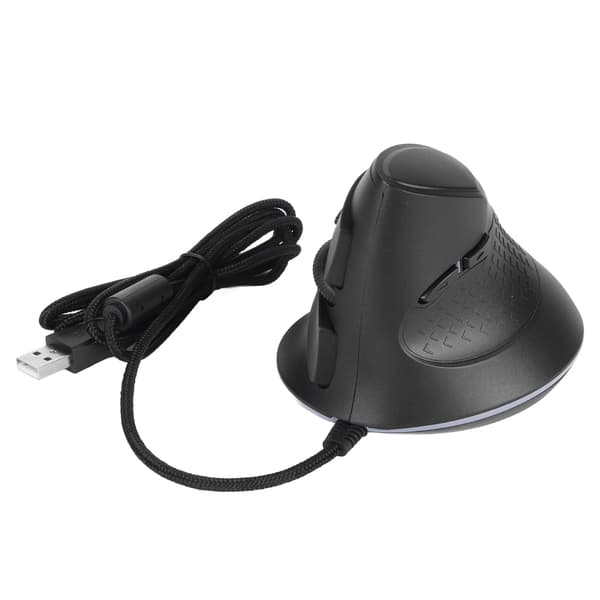 Kablet vertikal mus justerbar DPI 7200 USB ergonomisk optisk mus RGB gamingmus med 7 programmerbare knapper