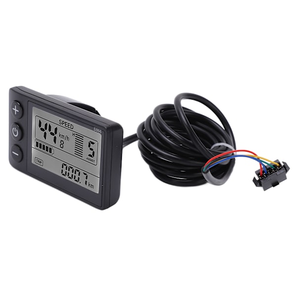 S866 sähköpyörän näyttö LCD-mittari 24V 36V 48V sähköpotkulaudan ohjauspaneeli SM-pistokkeella