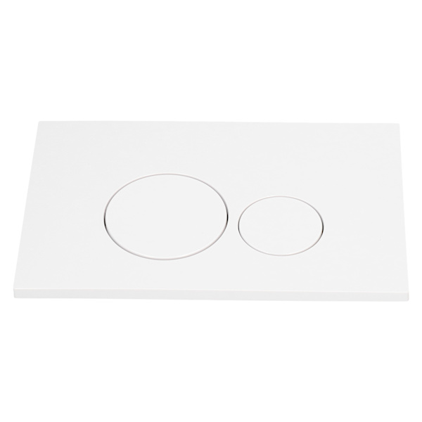 Toalett Vatten Tank Panel Vit ABS Fyrkantig Rund Knapp Dubbelspolning Panel med Dolda Kolumner