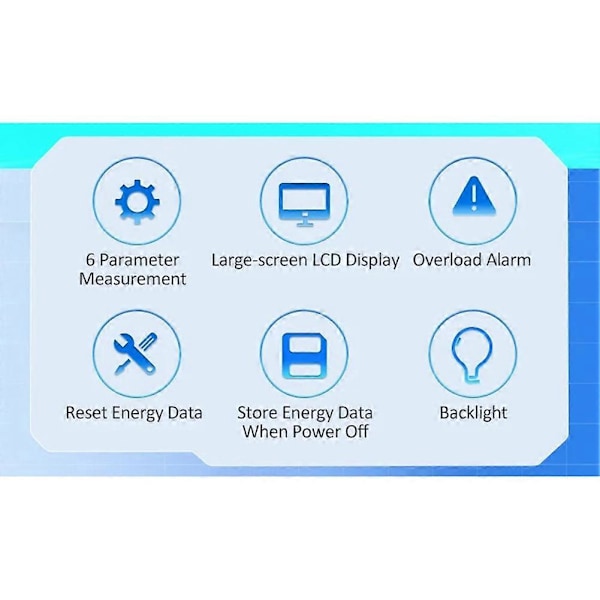 PZEM-022 10A AC Smart Digital Spänning Ström Effekt