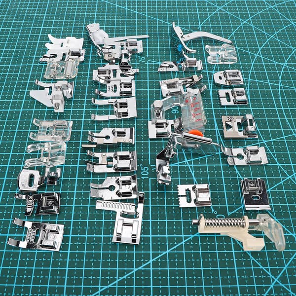32 st/set pressarfotssats hushålls multifunktionella symaskinstillbehör