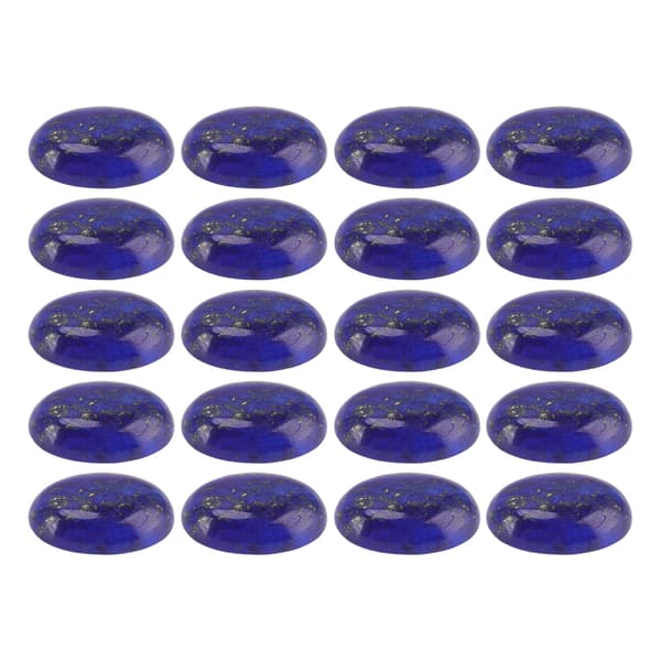 20 stk. ovale flatback cabochon lapis lazuli utsøkt ringkjede DIY steinperle for smykkefremstilling