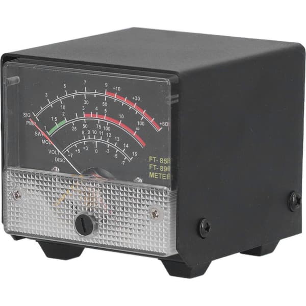 SWR ekstern effektmåler med metalhus til FT-857 og FT-897, elektronisk display, sort panel