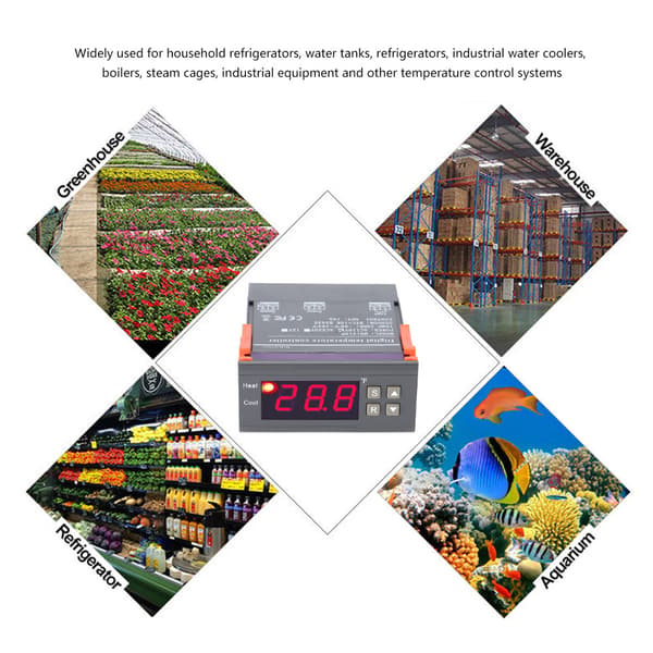 MH1210F Digital Temperatur Kontrol Controller Termostat -58~194℉ Fahrenheit Sensor AC110V