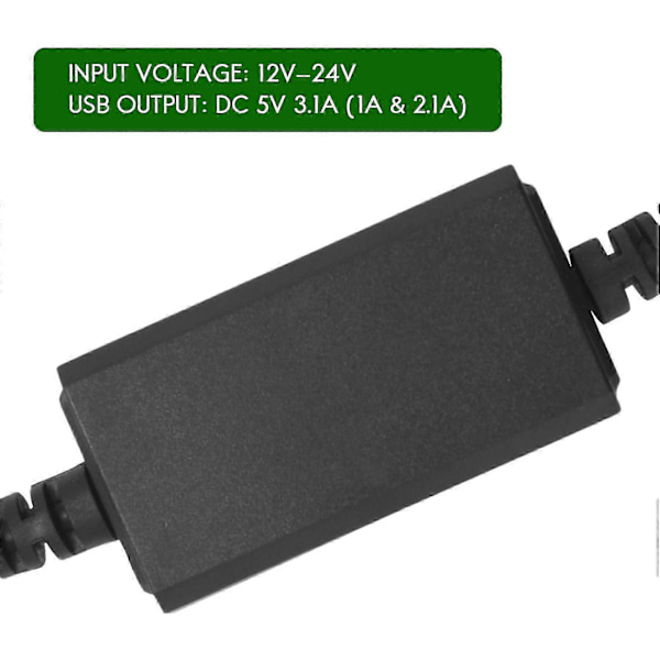 12V Vanntett Motorsykkel Dobbel-USB Lader Strømuttak Adapter