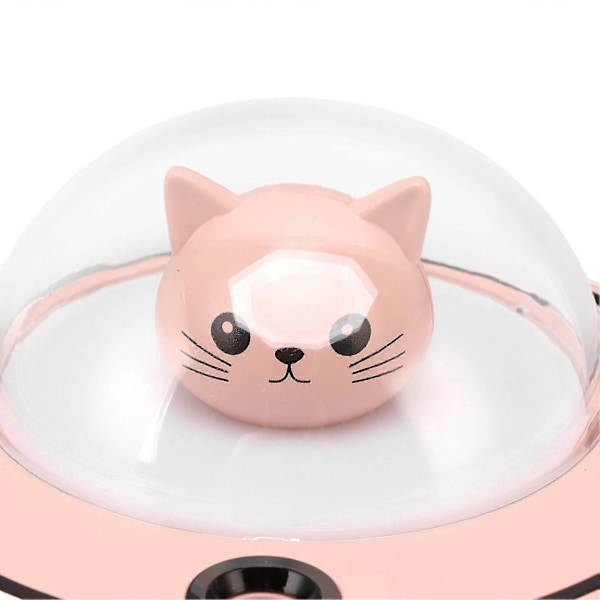 Mini Luftfukter Søt Katte Skulptur Bærbar Stille Skrivebords Luftfukter for Hjemmekontor USB Plugg i Rosa Zekai