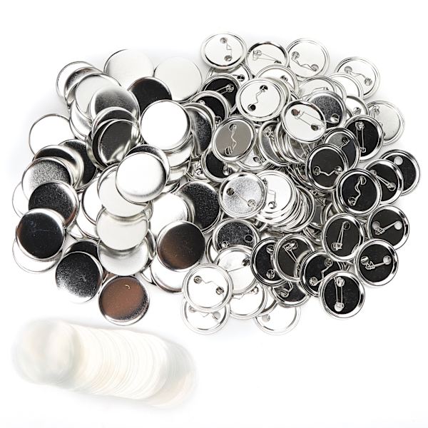 100 kpl tyhjiä pinnipainikkeita 44mm/1,7 tuuman pyöreä turvamerkki embleemi mitalin osat tarvikkeet DIY-käsitöille lahjoille matkamuistoille