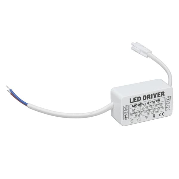 4-7X1W LED-driver konstantstrøm 300mA inngang AC85-265V utgang DC12-26V strømforsyningstransformator 0.6