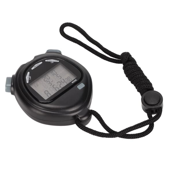 Digitalt Stopur Timer Multifunktion 3 Linjers Display 100 Omgangs Hukommelse Nedtælling 12 24 Timers System Sportsstopur