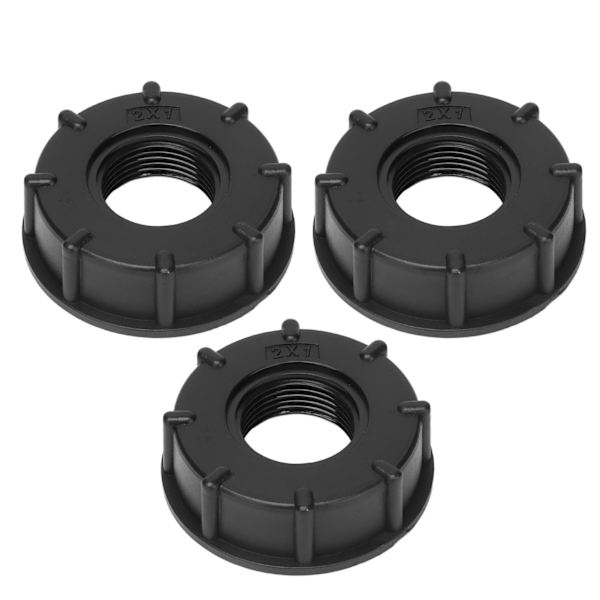3 stk IBC-tankforbindelse Grovgevind Slangeafløbsadapter Plastfitting 60 mm indvendig diameter G1