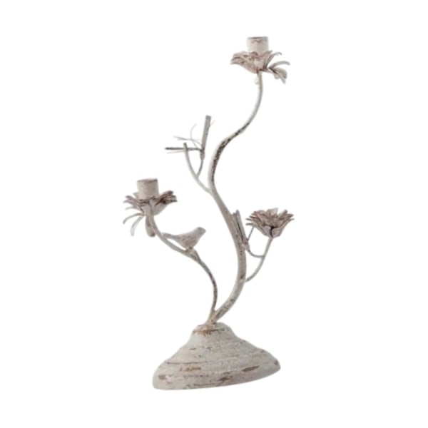 Blomsterformet Lysestage Retro Elegant til Spisestue Stue Bryllupsstil A