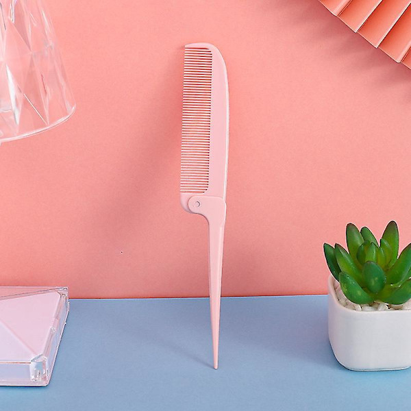 12-delt sett med rottehalekam for bakkamming, volumøkning og styling for tynt, fint og normalt hår - Sømløst frisørverktøy