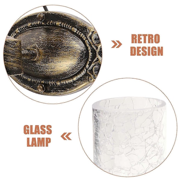 Retro Vegglampe med Parafin, Korridor Trapp Metall Kunst Dekorativ Vegglampe Uten Lyskilde
