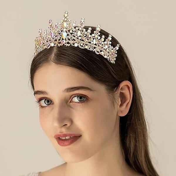 Luksuriøs Crystal Diamond Bridal Crown pandebånd - Elegant brudekjole tilbehør