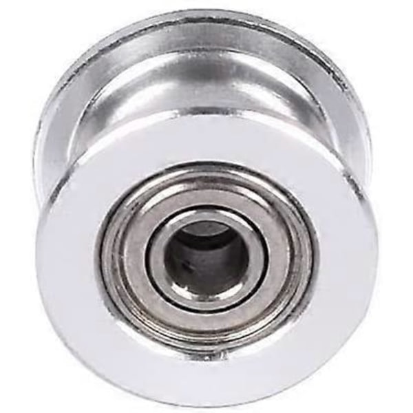 2 GT Gt2 Kamrem Aluminium Spännrulle 16 Tandlös 3mm Hål för 3D-skrivare 6mm Kamrem Bredd (5st Förpackning)