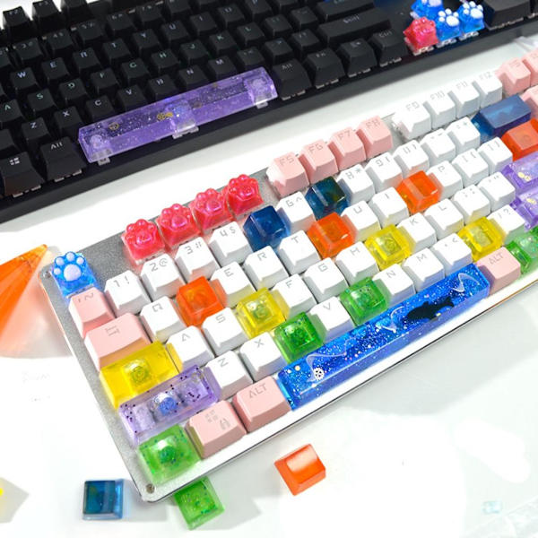 DIY Mekanisk Tangentbord Keycap Silikonform Mjuk Hållbar Tangentform