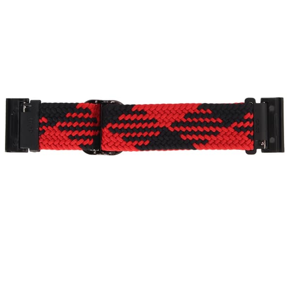 Nylon klockbytesrem Elastisk andningsbar väv Justerbar 26 mm spänne klockarmband för Vertix 2 Röd Svart