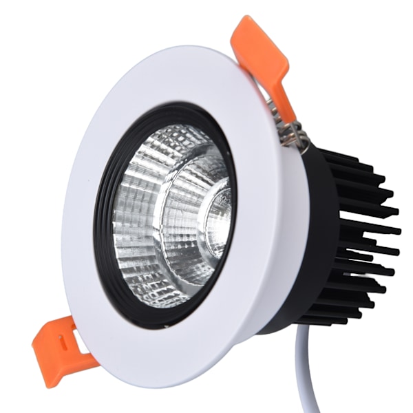 Indbygget belysning 7W Hvidt lys 6000K 75mm Hul Justerbar vinkel LED loftslampe til køkken soveværelse 100‑264V