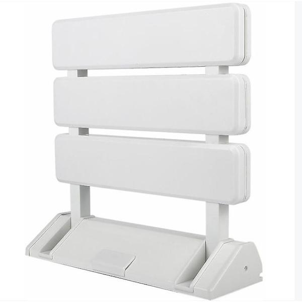 Aluminium og ABS sammenklappeligt brusesæde, 330 x 320 x 70 mm, blå