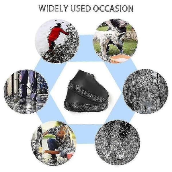 Waterproof Silicone Shoe Cover - Rain Boot Protector, Non-slip, Reusable - S/M/L