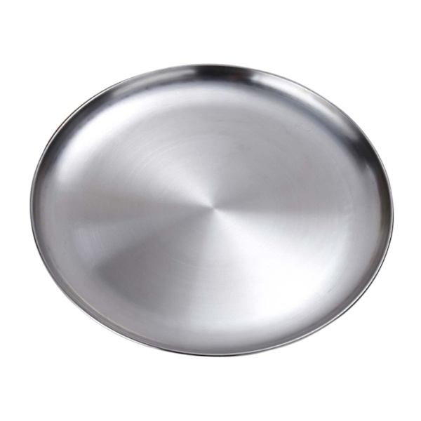 3 x Tyk Bakke i Rustfrit Stål Frugtfad Grill Buffet Tallerken 23cm