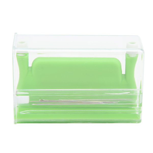 Multifunktionel nåletråder Dobbelt hul design 2.6x4.4x7.2cm/1.0x1.7x2.8in Plastik broderinåltråder Grøn