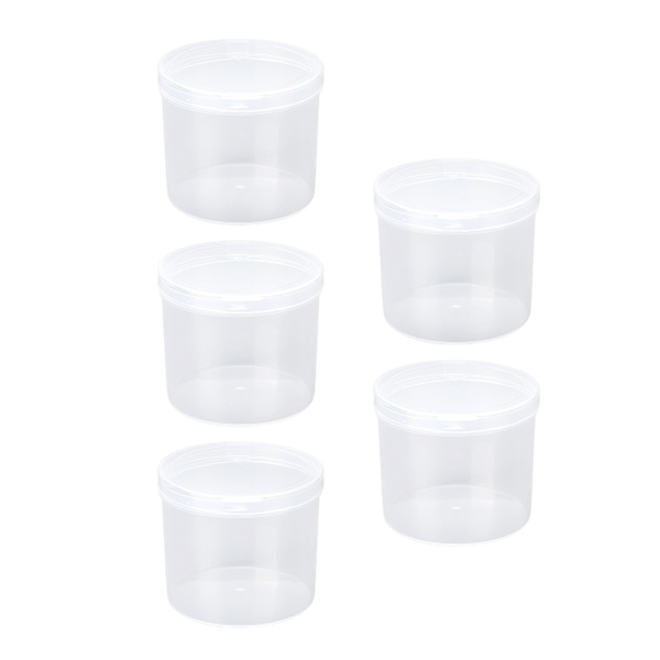 Powder Puff Opbevaringsboks Gennemsigtig Støvtæt Bærbar Makeup Puff Container Etui til Beads Tabletter 5 stk.