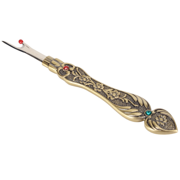 Syning af sprætteklinger Vintage rustfri multifunktionelle bærbare sprætteklinger til broderi bronze