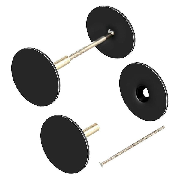2-pack Dörrhål Tätningsplatta, Dörrknopp Handtag Hål Fyllningsplatta, Metall Kopplingsskruvar Cylinderlås C-B15