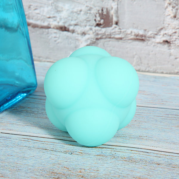 6 st Hex Response Silikonboll Snabb Agil Träning Utrustning Känslig Fascia Boll Blå