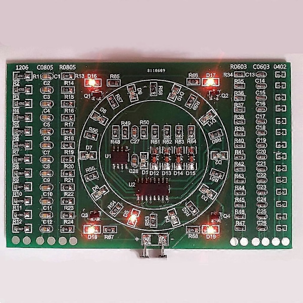SMD Blinkande LED Komponenter Lödningsövningskort Elektronisk Krets