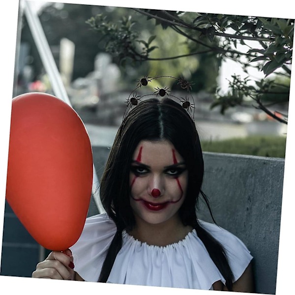 Edderkop Pandebånd Halloween Hårbånd Cosplay Tilbehør Voksen Kostumer Sort Scrunchie Sjov Hovedbeklædning