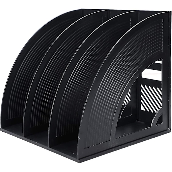 Skrivebordsfilorganiser Filholder Tredobbelt Robust Skrivebordsdokument Kabinet Rack Plastikrammer