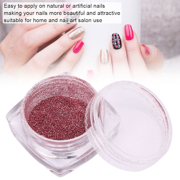 6 st 0,5 g nagelkonstpulver nageldekoration glitterpigment för nagelkonstsalong TCL-05