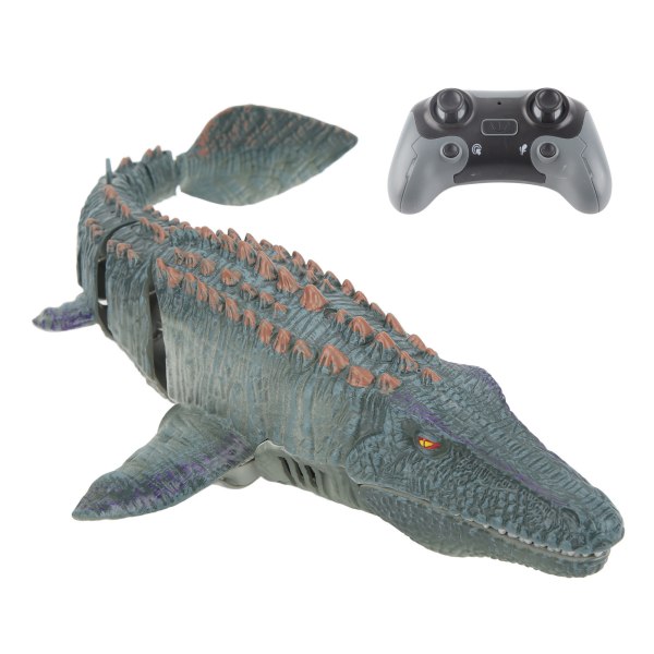 Mosasaurus Dinosaur Toy Fjernkontroll Trådløs Realistisk Havmonster Toy for Barn Over Seks År Gamle Tre Batterier