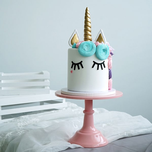 Kaktårtställ Minimalistisk Stabil Dekorativ Multifunktionell Tårtbricka Hållare för Cupcake Dessert Frukt Rosa S