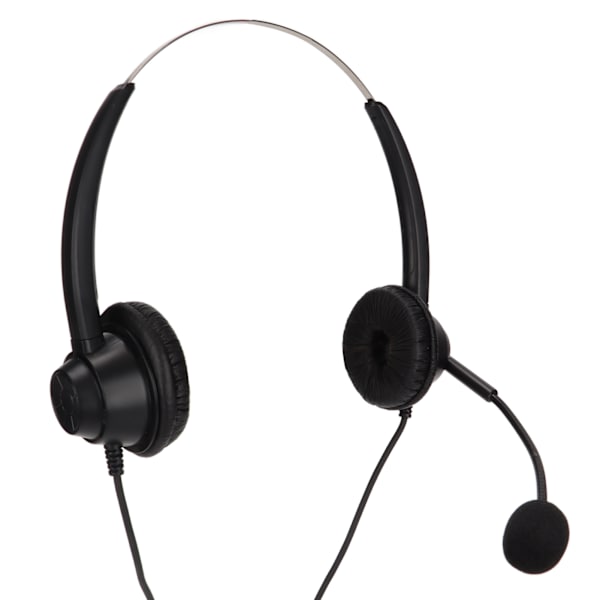 H360D‑3.5‑MV Binauralt kundeserviceheadset Sort Justerbart Telefonheadset til 3,5 mm hovedtelefonstik