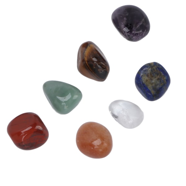 7 st Kristallstenar Set Balanserande Energi Lugnande Sinnet Healing Naturstenar Heminredning