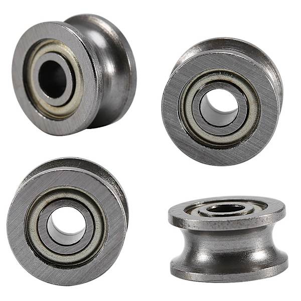 10 kpl U624ZZ U-urakuulalaakerin ohjauspyörä kiskotien lineaariselle liikejärjestelmälle 4 * 13 * 7 mm