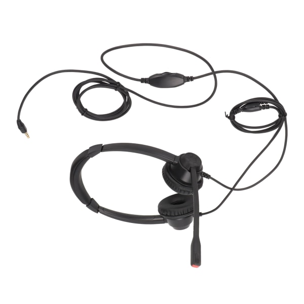 Call Center Headset Brusreducerande Mic Stöder Högtalarvolymjustering 3,5 mm Business Headset