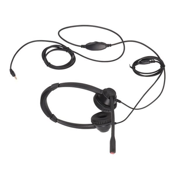 Call Center Headset Brusreducerande mikrofon stöder justering av högtalarvolym 3,5 mm affärsheaset