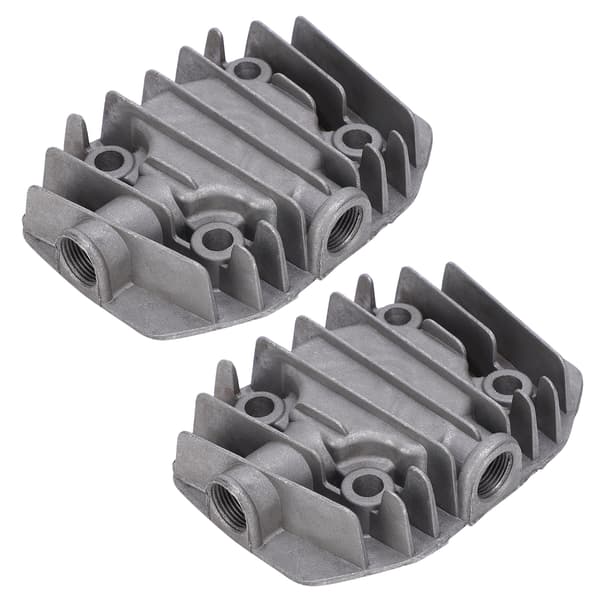 2 stk. Luftkompressor Sylinderhode Liten 2.5/3P Aluminium Kjøledeler 48mm x 62mm