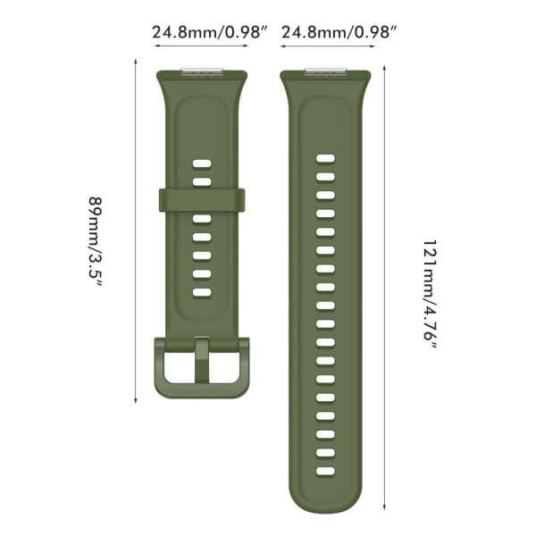 Smart Watch Replacement Bands Field Green Smart Watch Myk silikonrem for FIT2