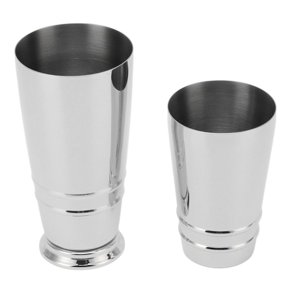 Cocktail Shaker 304 Rustfrit Stål Glansfuld med Bund Opvaskemaskine Sikker Boston Shaker til Hjemmebar Sølv